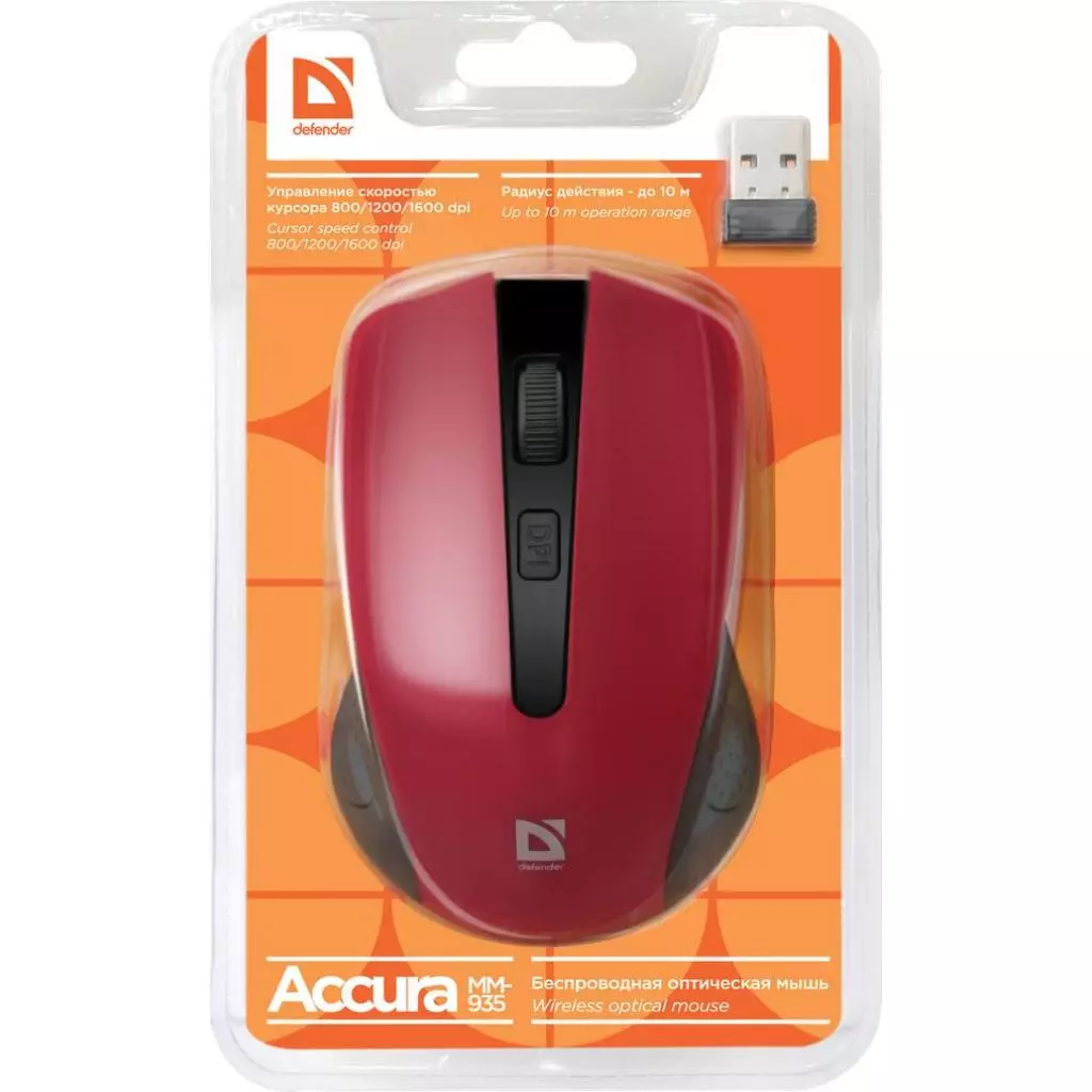 Мышка Defender Accura MM-935 Red (52937) - 4 Мышка Defender Accura MM-935 Red (52937) - 4