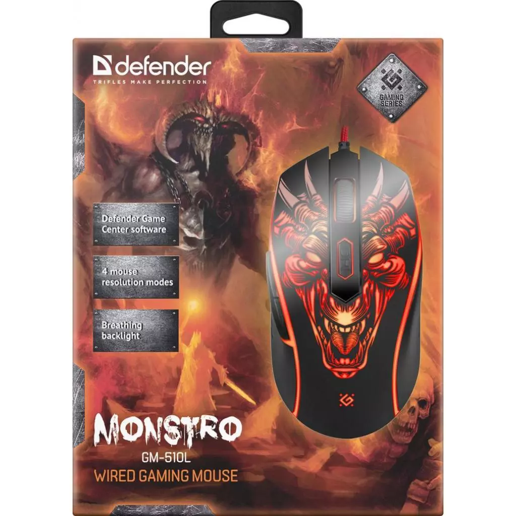 Мышка Defender Monstro GM-510L Black (52510) - 5 Мышка Defender Monstro GM-510L Black (52510) - 5
