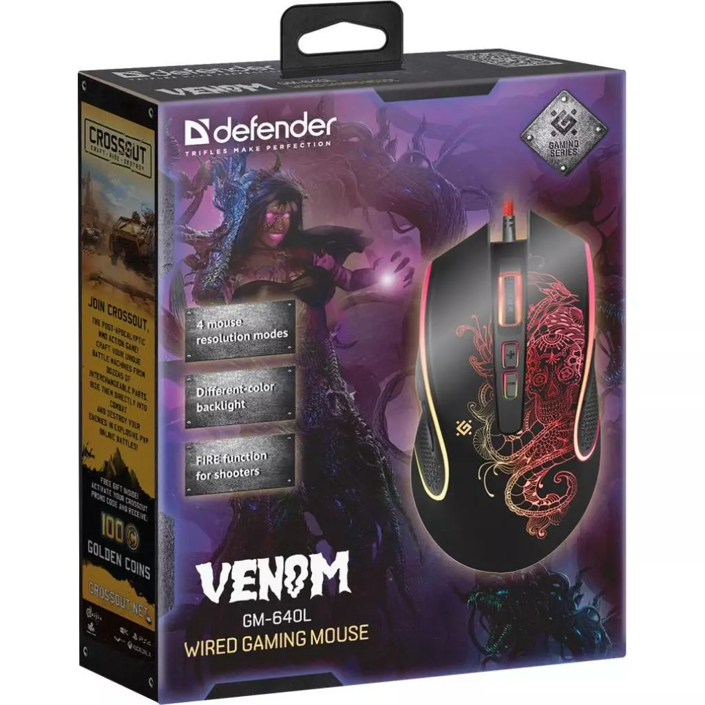 Мышка Defender Venom GM-640L Black (52640) - 3 Мышка Defender Venom GM-640L Black (52640) - 3
