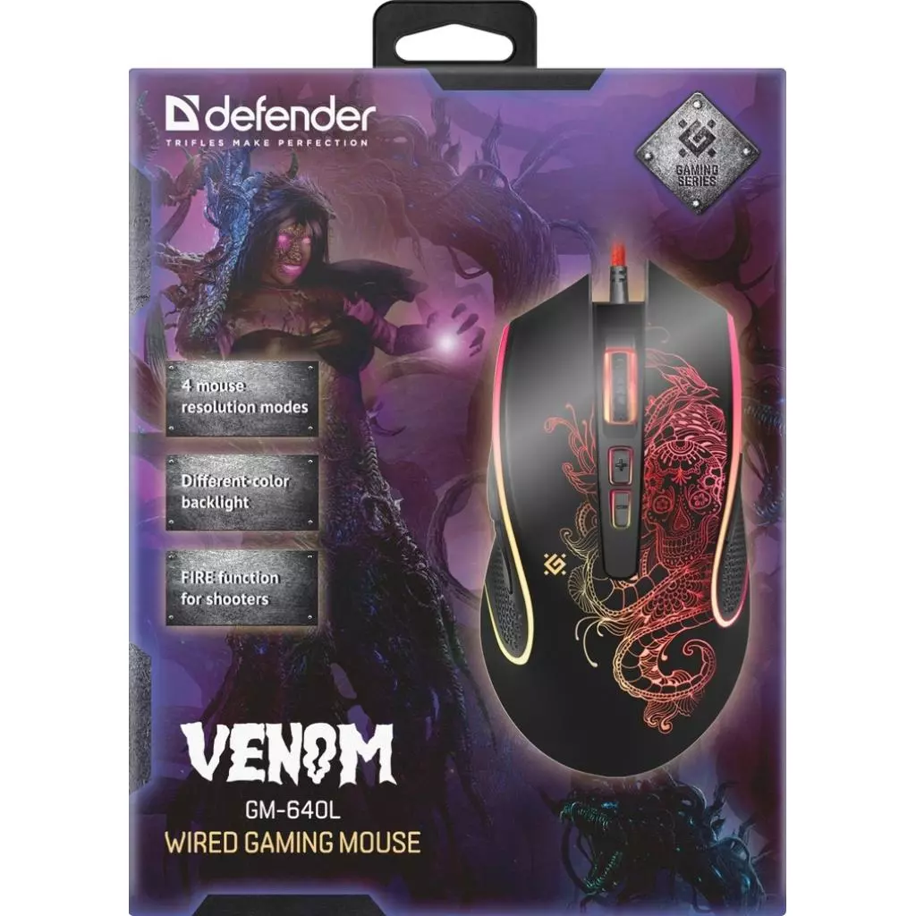 Мышка Defender Venom GM-640L Black (52640) - 4 Мышка Defender Venom GM-640L Black (52640) - 4