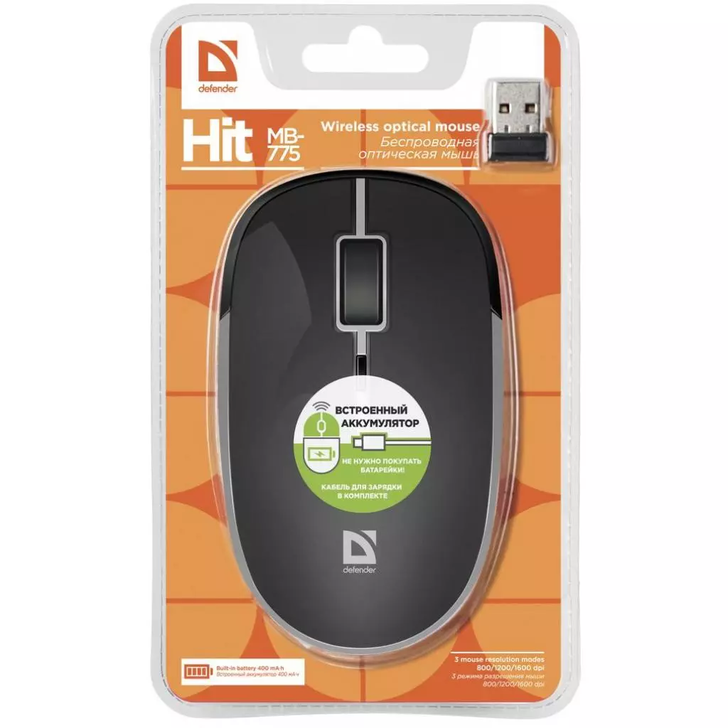 Мышка Defender Hit MB-775 Black (52775) - 3 Мышка Defender Hit MB-775 Black (52775) - 3