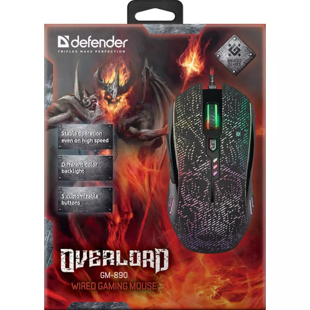 Мышка Defender OverLord GM-890 Black (52890) - 9 Мышка Defender OverLord GM-890 Black (52890) - 9