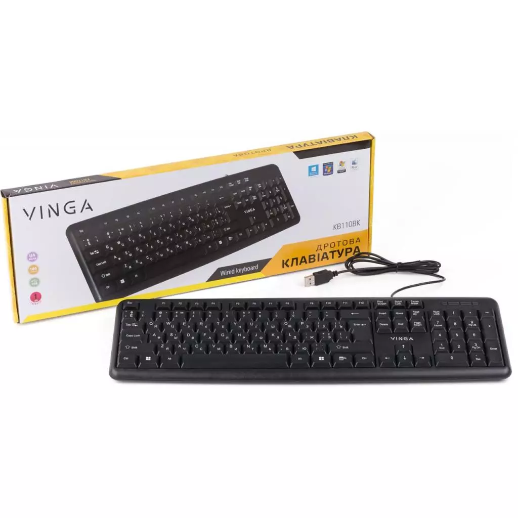 Клавиатура Vinga KB110BK - 1 Клавиатура Vinga KB110BK - 1