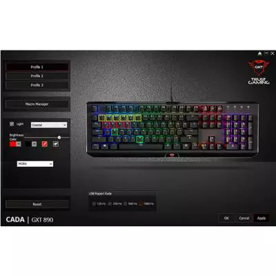 Клавиатура Trust GXT 890 Cada RGB Mechanical UKR (21808) - 5 Клавиатура Trust GXT 890 Cada RGB Mechanical UKR (21808) - 5
