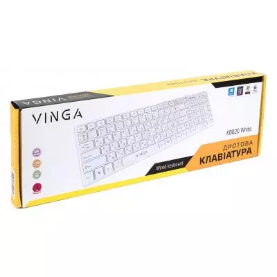 Клавиатура Vinga KB820White - 3