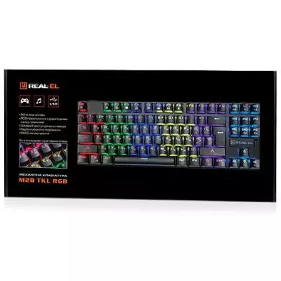 Клавиатура REAL-EL M28 RGB TKL, black - 2