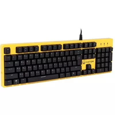 Клавиатура Hator Rockfall Yellow Edition Mechanical Red RU (HTK-603) - 2 Клавиатура Hator Rockfall Yellow Edition Mechanical Red RU (HTK-603) - 2