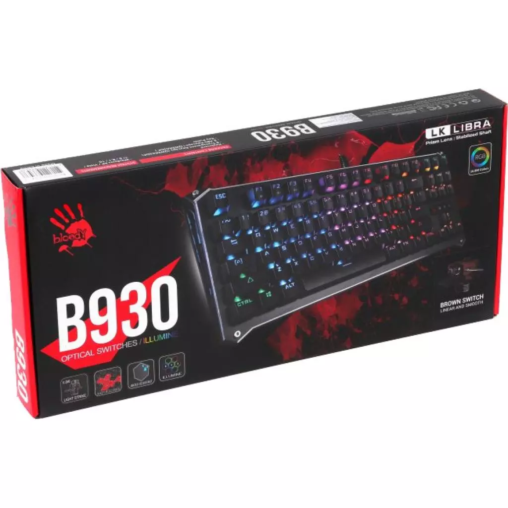 Клавиатура A4Tech Bloody B930 RGB Black - 4