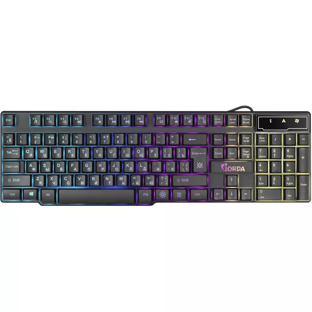 Клавиатура Defender Gorda GK-210L RU RGB (45210)