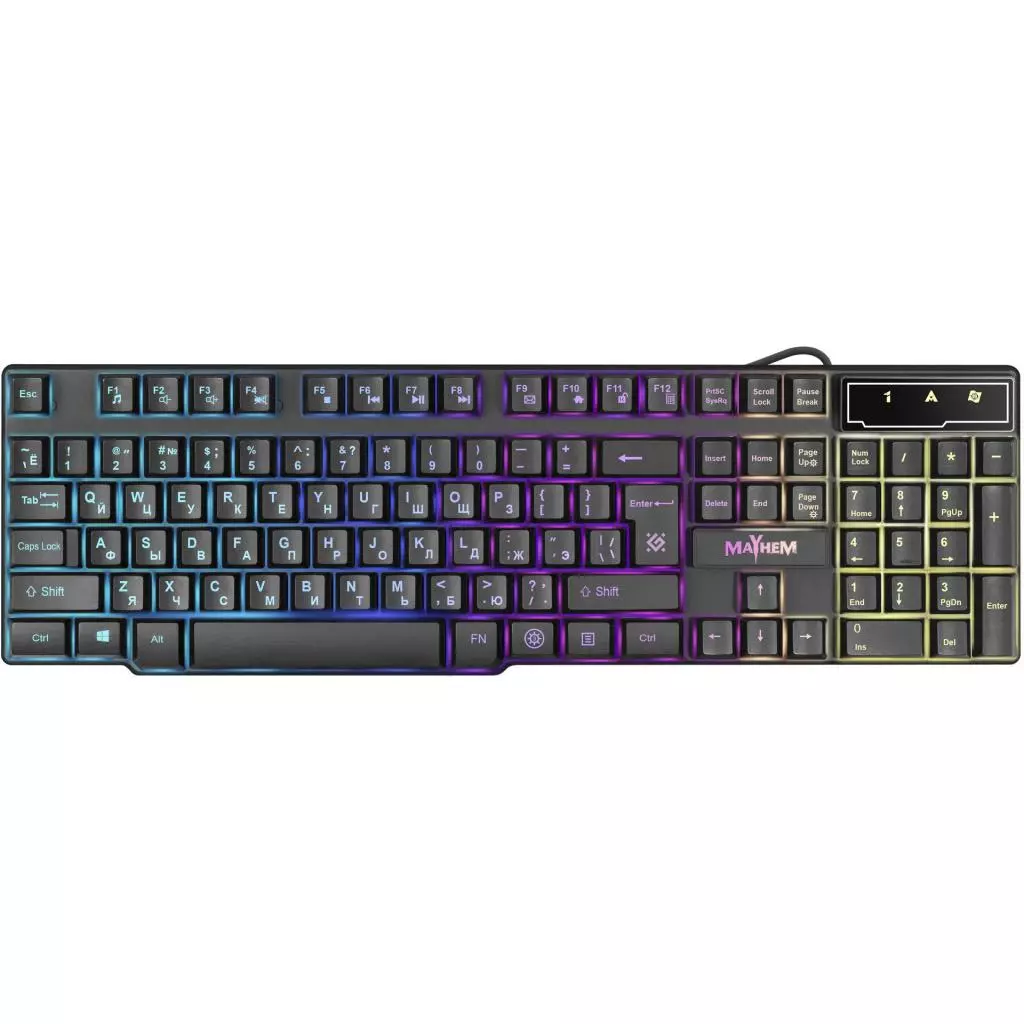 Клавиатура Defender Mayhem GK-360DL RU RGB backligh (45360)