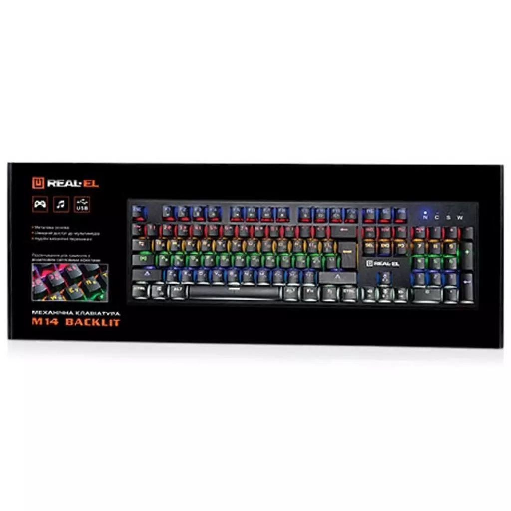 Клавиатура REAL-EL M14 Backlit, black - 7 Клавиатура REAL-EL M14 Backlit, black - 7