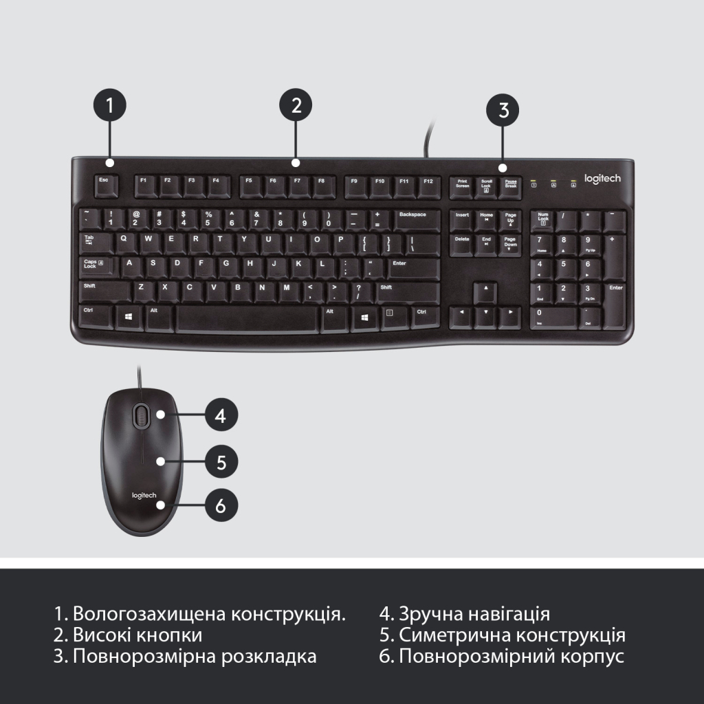 Комплект Logitech Desktop MK120 (920-002561) - 5