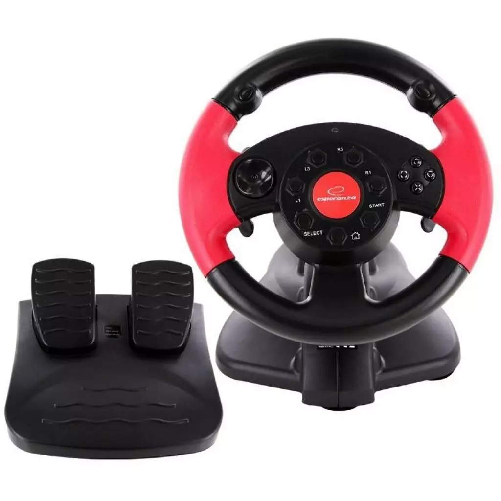 Руль Esperanza PC/PS1/PS2/PS3 Black-Red (EG103) - 1 Руль Esperanza PC/PS1/PS2/PS3 Black-Red (EG103) - 1