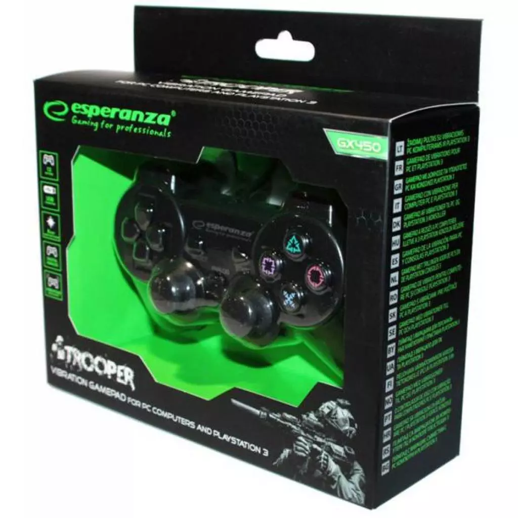 Геймпад Esperanza Trooper PS3/PC Black (EGG107K) - 2 Геймпад Esperanza Trooper PS3/PC Black (EGG107K) - 2
