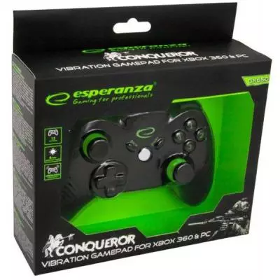 Геймпад Esperanza Conqueror PC/Xbox 360 Black (EGG113K) - 5
