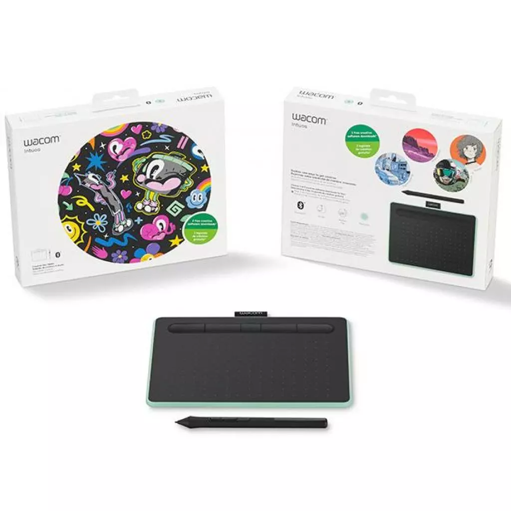 Графический планшет Wacom Intuos M Bluetooth pistachio (CTL-6100WLE-N) - 8 Графический планшет Wacom Intuos M Bluetooth pistachio (CTL-6100WLE-N) - 8