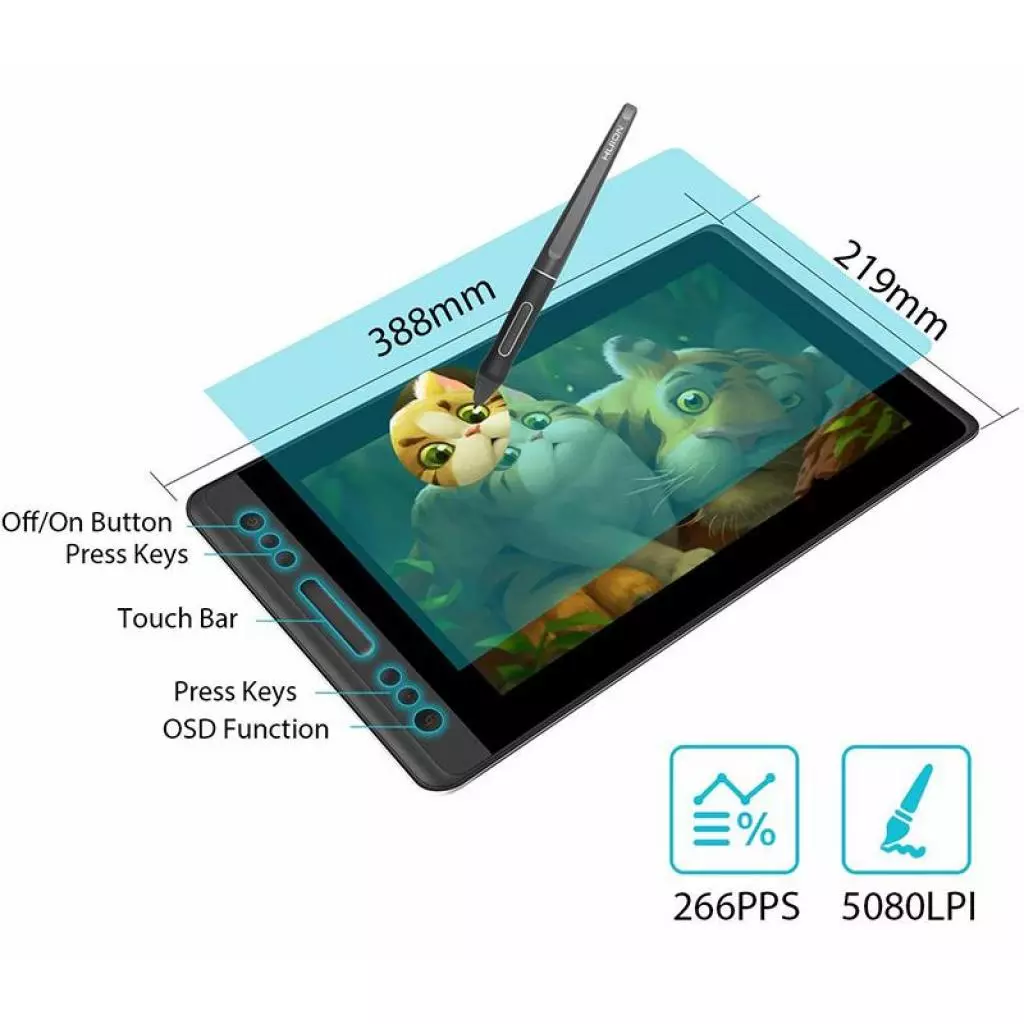 Графический планшет Huion Kamvas Pro 13 (PRO13) - 8 Графический планшет Huion Kamvas Pro 13 (PRO13) - 8