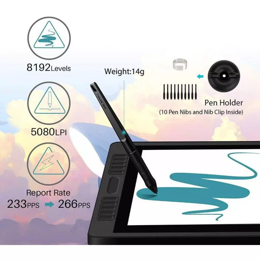Графический планшет Huion Kamvas GT-221Pro V2 (GT221PROV2) - 9 Графический планшет Huion Kamvas GT-221Pro V2 (GT221PROV2) - 9
