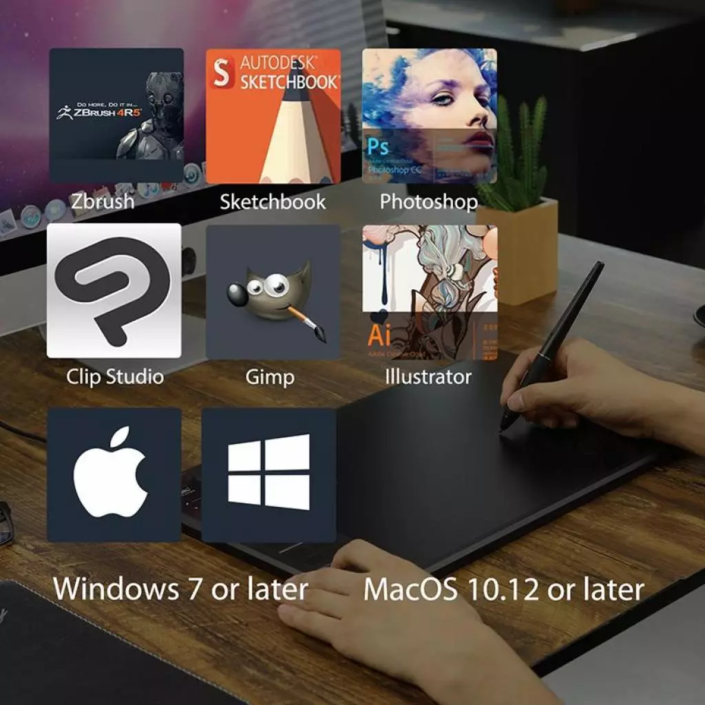 Графический планшет Huion Giano WH1409 V2 (WH1409V2) - 7 Графический планшет Huion Giano WH1409 V2 (WH1409V2) - 7