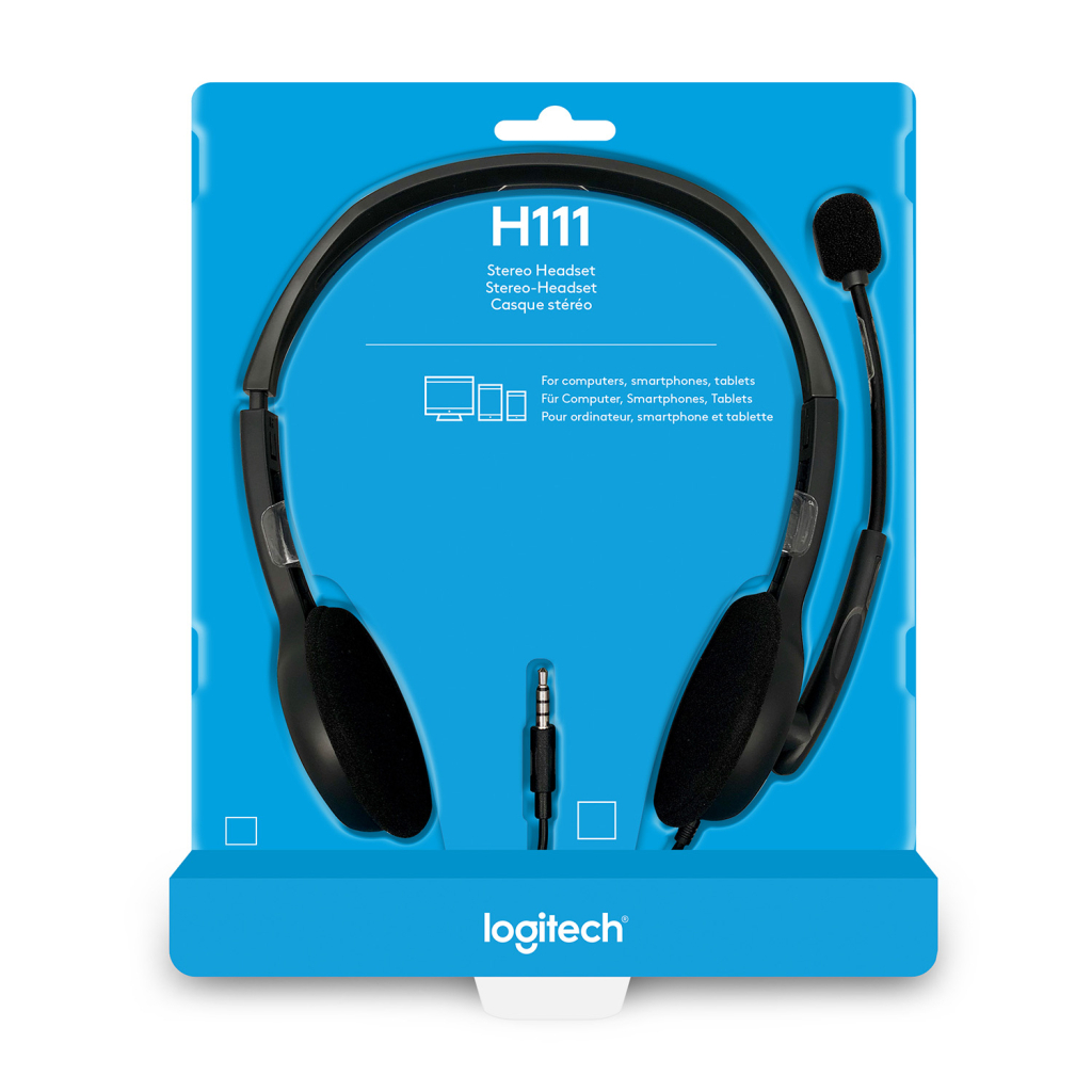 Наушники Logitech H110 Stereo Headset with 2*3pin jacks (981-000271) - 5
