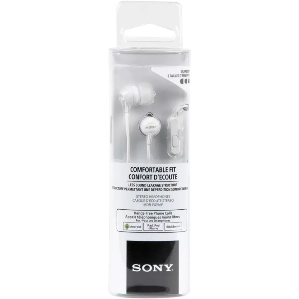 Наушники Sony MDR-EX15AP White (MDREX15APW.CE7) - 3