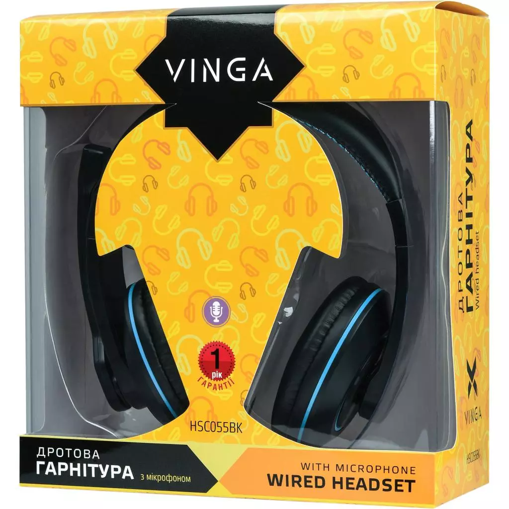 Наушники Vinga HSC055 Black (HSC055BK) - 5 Наушники Vinga HSC055 Black (HSC055BK) - 5