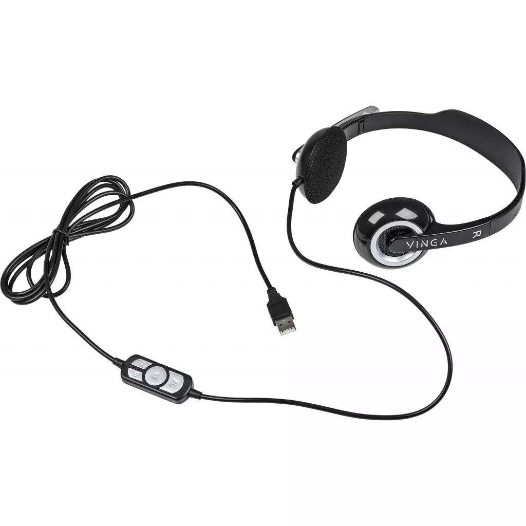 Наушники Vinga HSU60 USB Black (HSU60BK) - 3