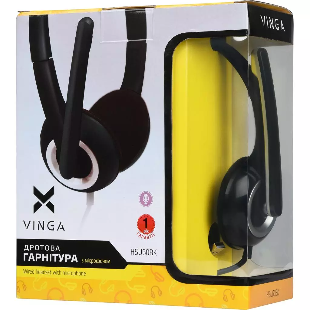 Наушники Vinga HSU60 USB Black (HSU60BK) - 5