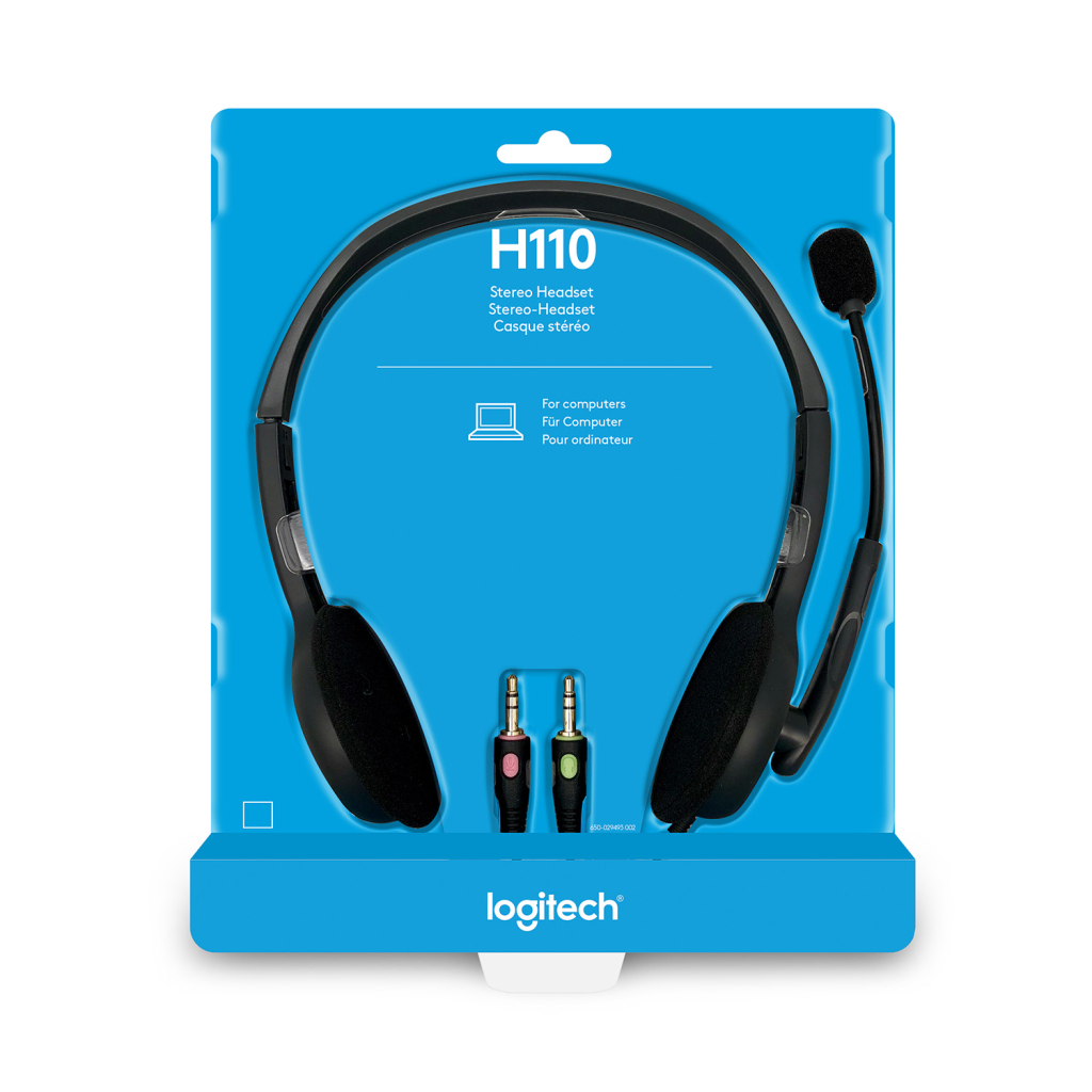 Наушники Logitech H111 Stereo Headset with 1*4pin jack (981-000593) - 4 Наушники Logitech H111 Stereo Headset with 1*4pin jack (981-000593) - 4