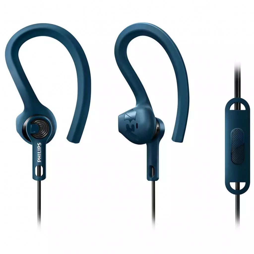 Наушники Philips SHQ1405 ActionFit Mic Blue (SHQ1405BL/00)