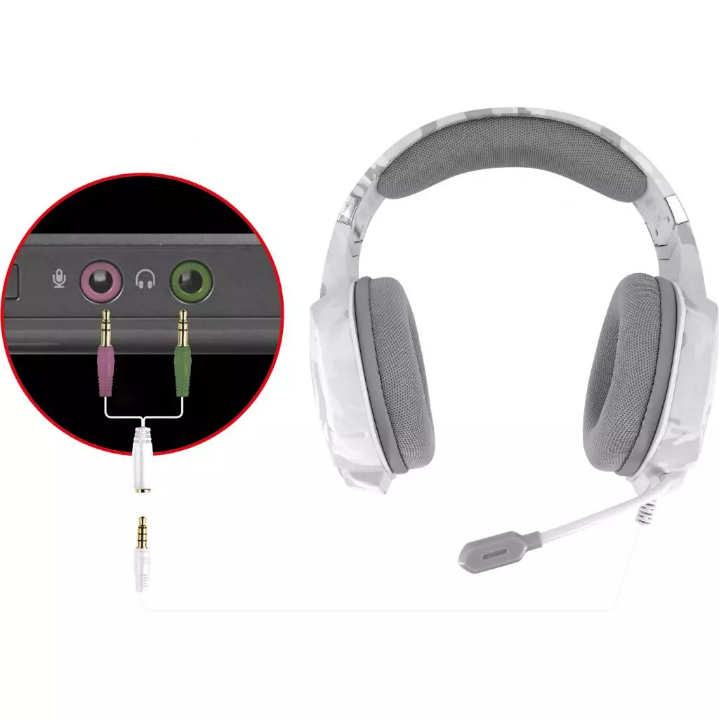 Наушники Trust GXT 322W Gaming Headset White Camouflage (20864) - 4