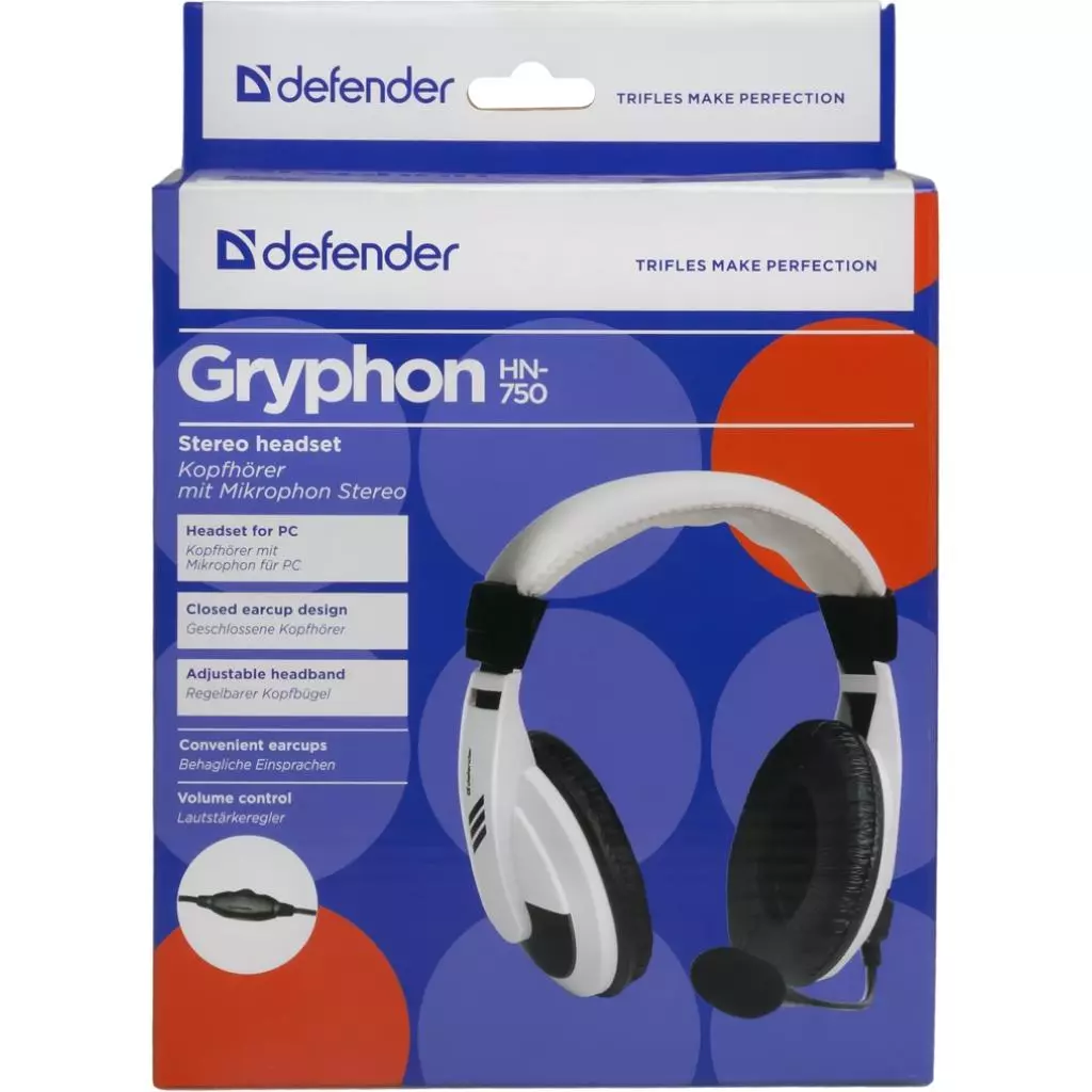 Наушники Defender Gryphon HN-750 White (63747) - 4 Наушники Defender Gryphon HN-750 White (63747) - 4