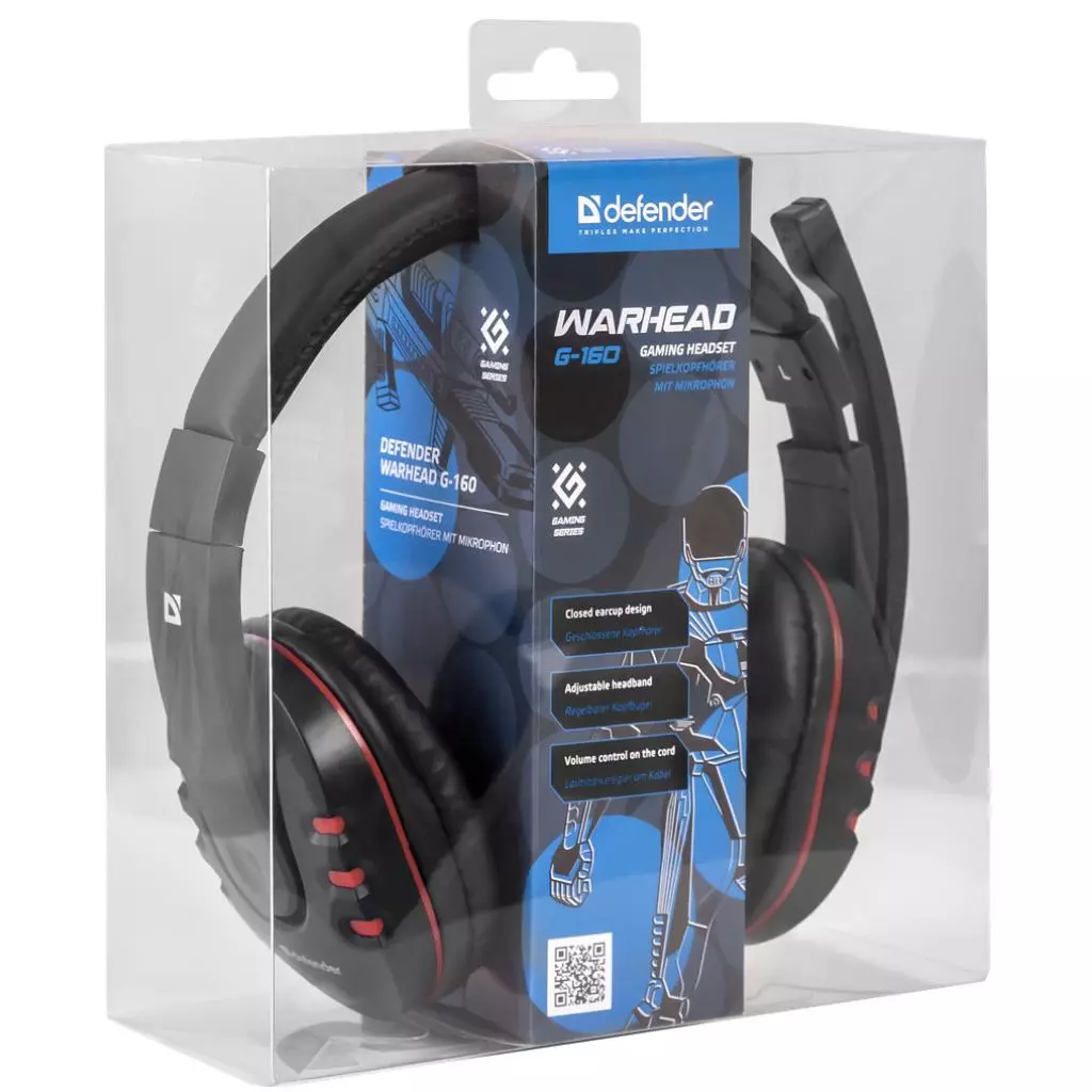 Наушники Defender Warhead G-160 Black (64113) - 6 Наушники Defender Warhead G-160 Black (64113) - 6