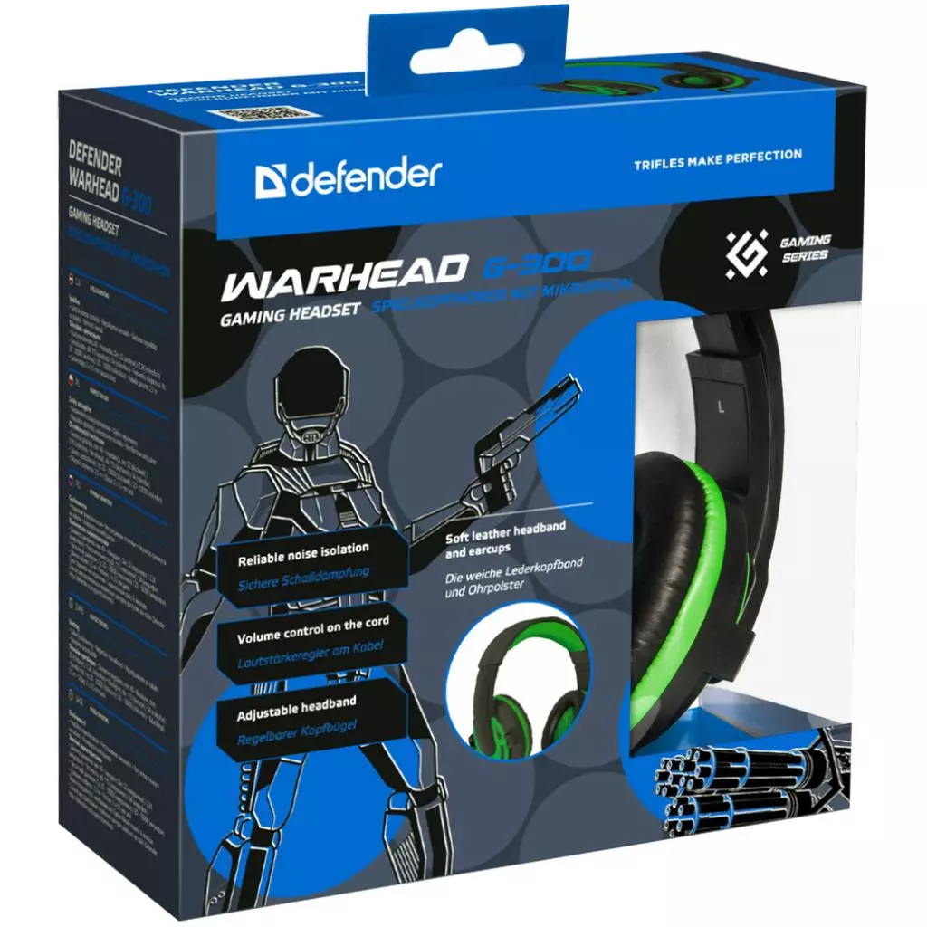 Наушники Defender Warhead G-300 Green (64128) - 5 Наушники Defender Warhead G-300 Green (64128) - 5