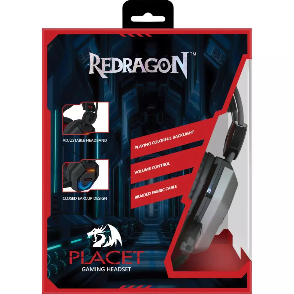 Наушники Redragon Placet Red-Black (64203) - 5 Наушники Redragon Placet Red-Black (64203) - 5