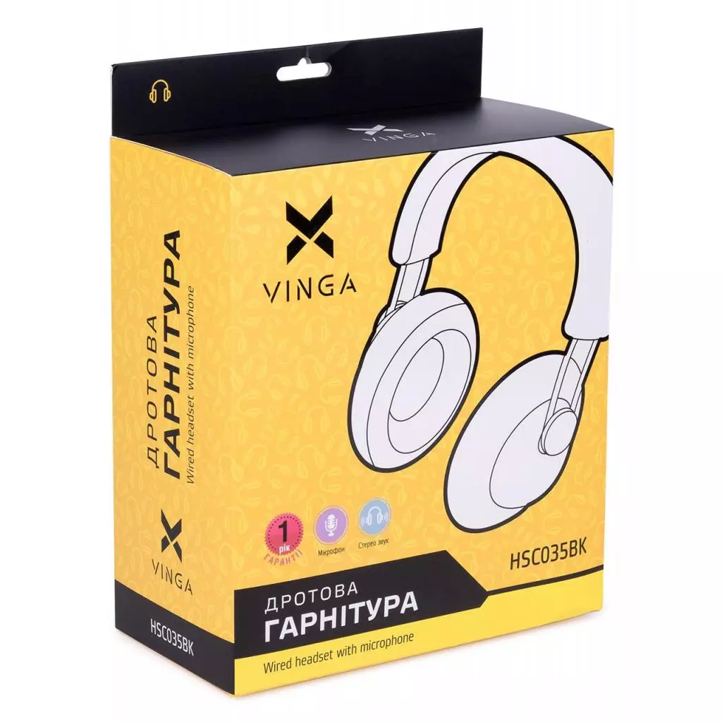 Наушники Vinga HSC035 Black (HSC035BK) - 3 Наушники Vinga HSC035 Black (HSC035BK) - 3