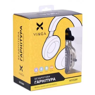 Наушники Vinga HBT050 Bluetooth Brown (HBT050BR) - 3 Наушники Vinga HBT050 Bluetooth Brown (HBT050BR) - 3