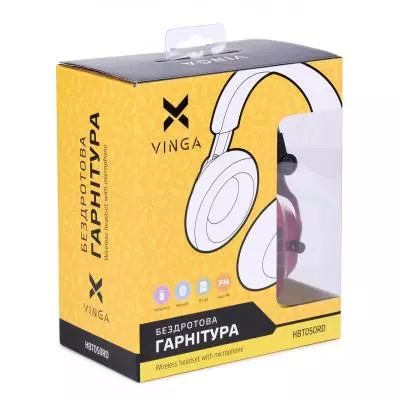 Наушники Vinga HBT050 Bluetooth Red (HBT050RD) - 3