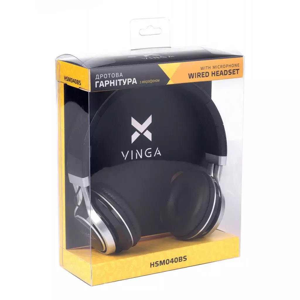 Наушники Vinga HSM040 Black/Silver (HSM040BS) - 3 Наушники Vinga HSM040 Black/Silver (HSM040BS) - 3