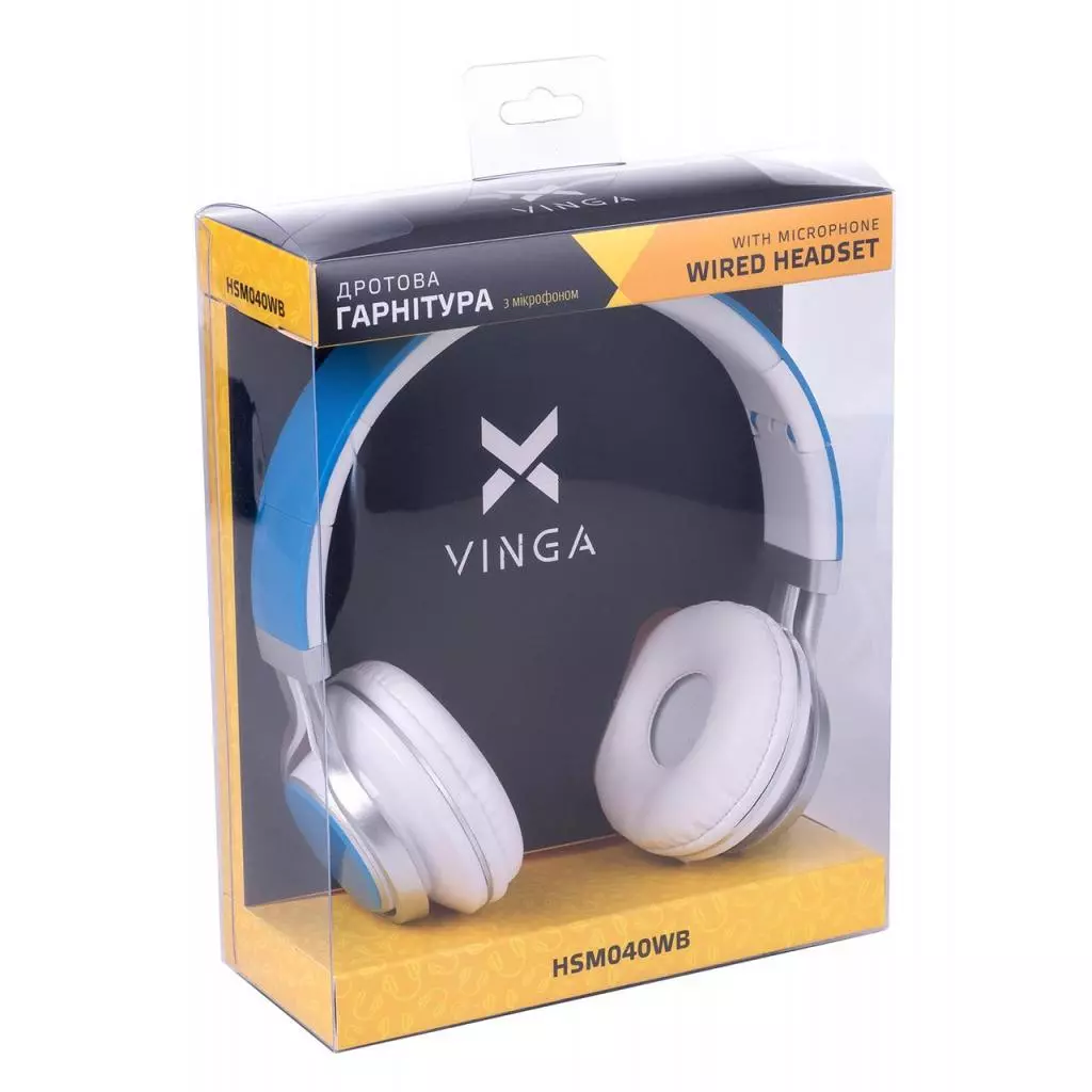 Наушники Vinga HSM040 White/Blue (HSM040WB) - 3 Наушники Vinga HSM040 White/Blue (HSM040WB) - 3