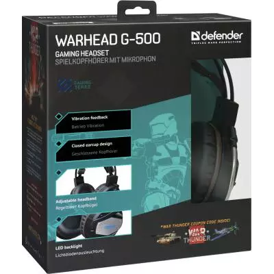 Наушники Defender Warhead G-500 Black (64150) - 7 Наушники Defender Warhead G-500 Black (64150) - 7
