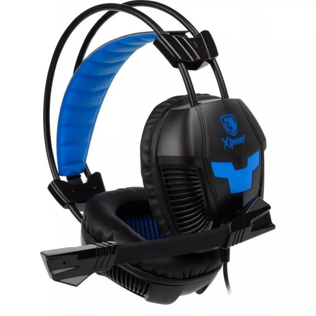 Наушники Sades Xpower Black/Blue (SA706-B-BL) - 2