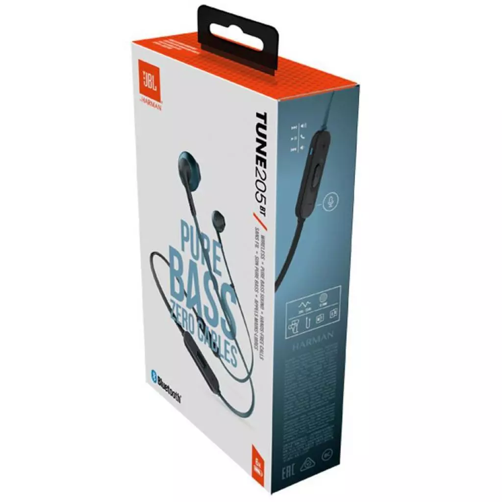 Наушники JBL T205BT Blue (JBLT205BTBLU) - 4 Наушники JBL T205BT Blue (JBLT205BTBLU) - 4