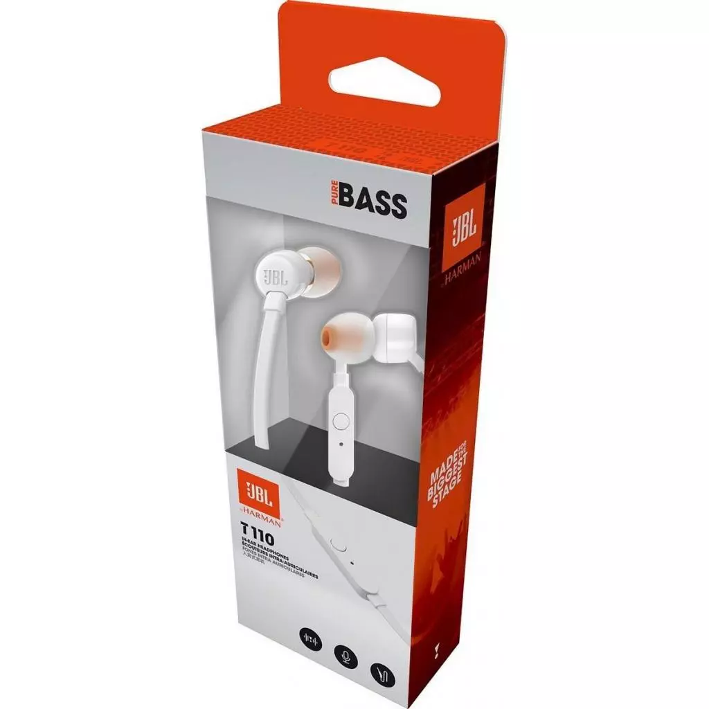 Наушники JBL T110 White (T110WHT) - 5 Наушники JBL T110 White (T110WHT) - 5