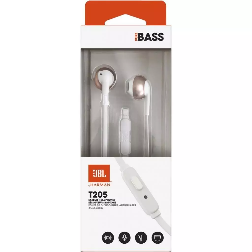 Наушники JBL T205 Rose Gold (JBLT205RGD) - 7