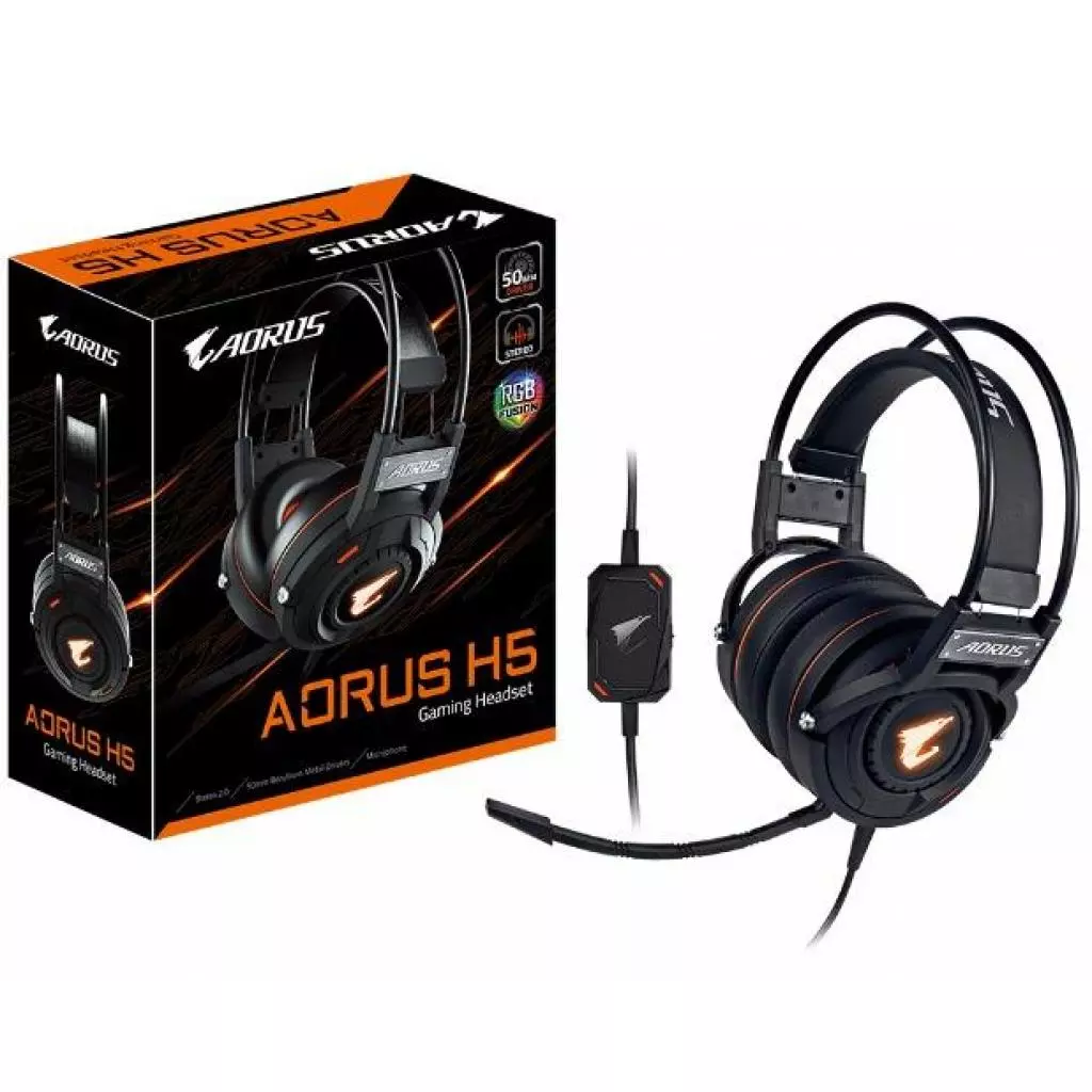 Наушники GIGABYTE Aorus H5 RGB USB - 6 Наушники GIGABYTE Aorus H5 RGB USB - 6