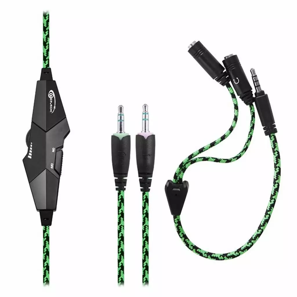 Наушники Gemix X-350 black-green - 3 Наушники Gemix X-350 black-green - 3