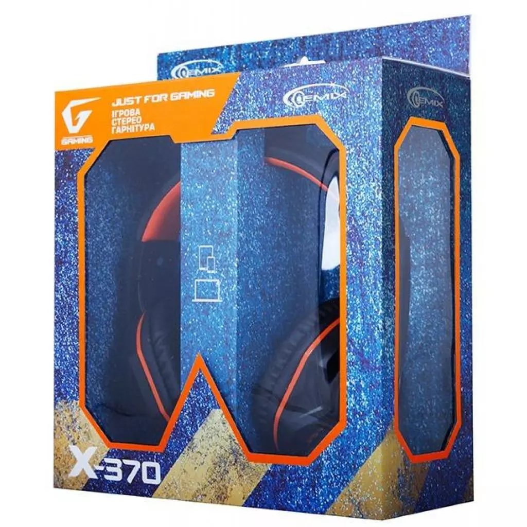 Наушники Gemix X-370 black-orange - 4 Наушники Gemix X-370 black-orange - 4