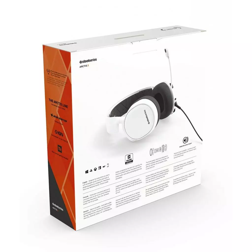 Наушники SteelSeries Arctis 3 White 2019 Edition (61506) - 6 Наушники SteelSeries Arctis 3 White 2019 Edition (61506) - 6