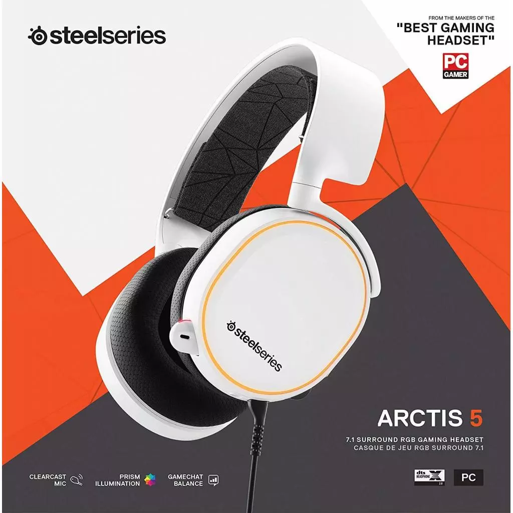 Наушники SteelSeries Arctis 5 White 2019 Edition (61507) - 5